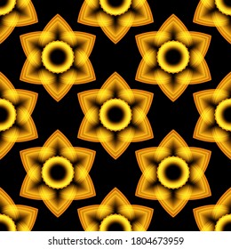 Abstract seamless floral pattern. Creative vector background.