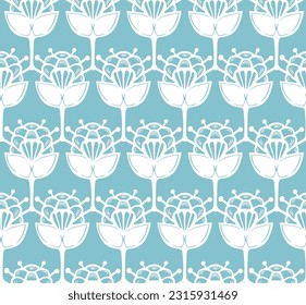 Abstract seamless floral pattern. Decorative flowers ornament. Endless blossom print.