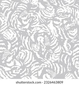 Abstract seamless floral pattern with dots and leaves. Ornamental flourish drawn texture. Abstract backdrop with chaotic flowing organic shapes. Artistic stylish winter tiled  background.