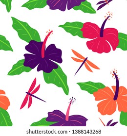 Abstract seamless floral pattern. Flowers repeated backdrop for fashion textile, clothes, wrapping paper. 