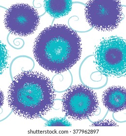Abstract seamless floral pattern. Flowers background.