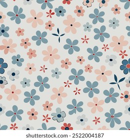 Ilustración Abstractas de patrón floral sin costuras