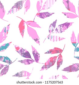 Abstract seamless floral pattern. Nature beauty repeated backdrop for girl, fashion textile, clothes, wrapping paper. 