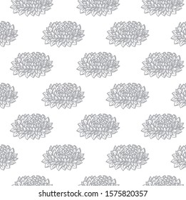 Abstract seamless floral pattern. ornament fabric, wallpaper, packaging. white and grey decorative vector background. 
