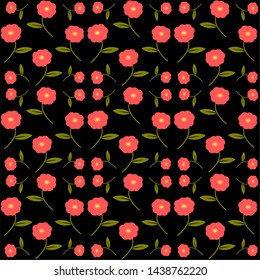 Abstract seamless floral pattern print