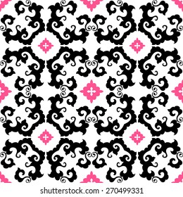 Abstract seamless floral pattern. Repeating vector background for fabric, prints, cards