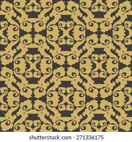 Abstract seamless floral pattern. Repeating vector background for fabric, prints, cards