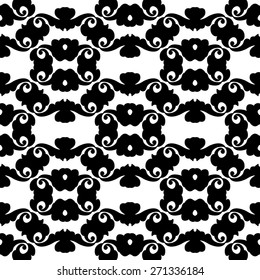 Abstract seamless floral pattern. Repeating vector background for fabric, prints, cards