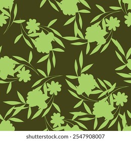Abstraktes nahtloses Blumenmuster. Frühling Trendy Blumendruck, Pflanzenhintergrund, Design für Stoff, Stoffdesign, Abdeckungen, Tapeten, Druck, Scrapbooking.