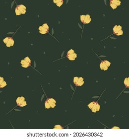 Abstract seamless floral pattern. Trendy hand drawn textures for printing on fabric, paper, cover, interior decor. Vintage design for banner, poster, card, invitation and scrapbook.