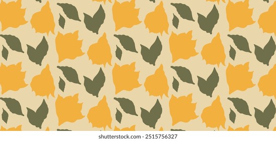 Abstract seamless floral pattern. Trendy abstract pastel textures for backgrounds, wallpapers, textiles and fashion.