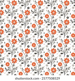 abstract seamless floral pattern with tropical and botanical motifs featuring wildflowers for fashion print textile wallpaper wrapping and fabric designs