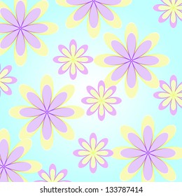 Abstract seamless floral pattern, vector illustration