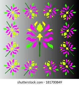 Abstract seamless floral pattern vector illustration background.