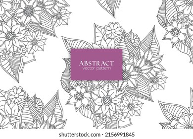 Abstract Seamless Floral Pattern in vector