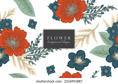 Abstract Seamless Floral Pattern in vector