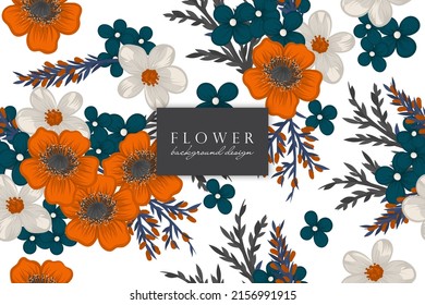 Abstract Seamless Floral Pattern in vector