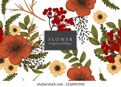 Abstract Seamless Floral Pattern in vector