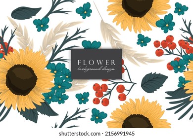 Abstract Seamless Floral Pattern in vector