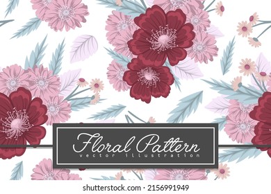 Abstract Seamless Floral Pattern in vector