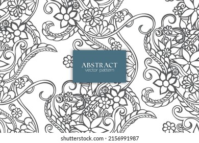 Abstract Seamless Floral Pattern in vector