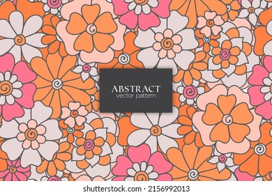 Abstract Seamless Floral Pattern in vector