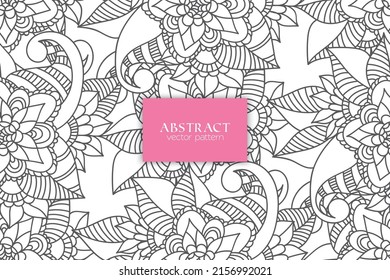 Abstract Seamless Floral Pattern in vector