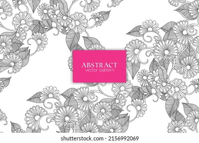 Resumen de patrón floral sin foco en vector