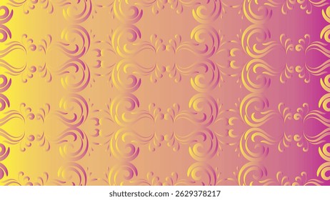 Abstract seamless floral pattern vector design with pink vintage ornate flower illustration texture