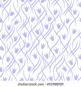 Abstract seamless floral pattern. Vector illustration.
