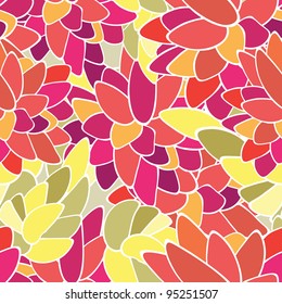 Abstract seamless floral pattern. Vector illustration