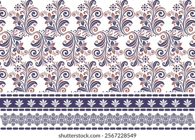 abstract seamless floral pattern with vintage botanical and ethnic motifs geometric design for textile fabric wallpaper fashion accessories