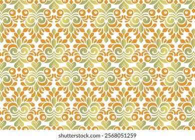 abstract seamless floral pattern with vintage botanical motifs and traditional ethnic design for fabric textile wallpaper and fashion background