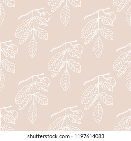 abstract seamless floral pattern Walnut