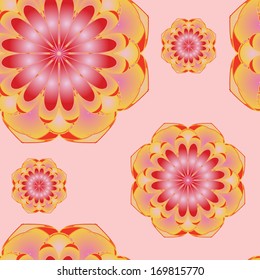 Abstract seamless floral vector background. 