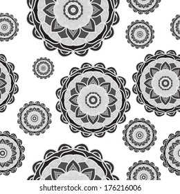 Abstract seamless floral vector background