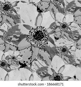 Abstract seamless floral vector background.