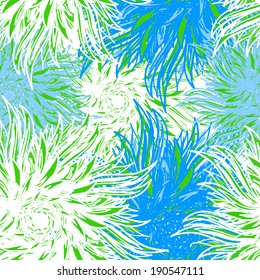 Abstract seamless floral vector background