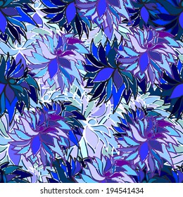 Abstract seamless floral vector background.