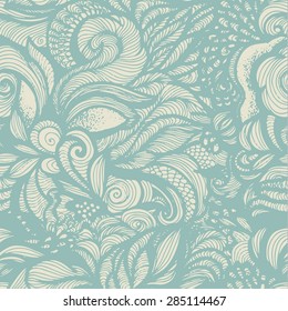 Abstract seamless floral vector background. Gift wrap