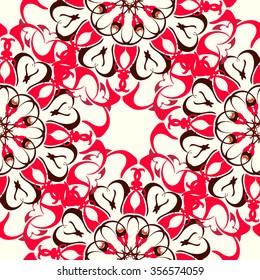 Abstract seamless floral vector background.