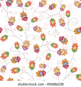 abstract seamless floral vector pattern