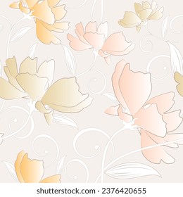 Abstract seamless floral wallpaper pattern design