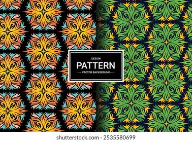 Abstract seamless flower bunch pattern background design
