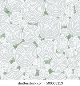 Abstract seamless flower, drawn with curls vector texture. Wallpaper, backgrounds, decoration, fabric for your design.