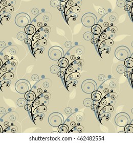 Abstract seamless flower elements