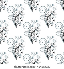 Abstract seamless flower elements. Modern style for wallpaper, wrapping, fabric, background, apparel, other print production. Vector