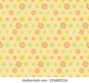 Abstract seamless flower pattern. Background design for prints, textile, fabric, package, cover, greeting cards.
