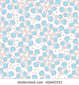 Abstract  seamless flower pattern. Cute  flower background.