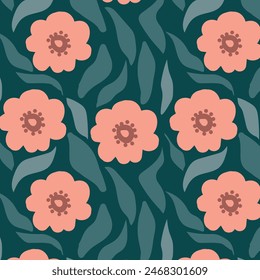 Abstract seamless flower pattern, origami flowers background. botanical style for banners, wallpaper, posters, websites, online shopping.Vector illustration design and creative idea.